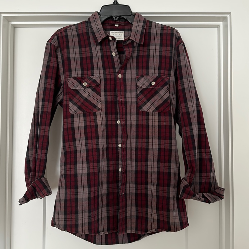 Frank and Oak Red Button Down